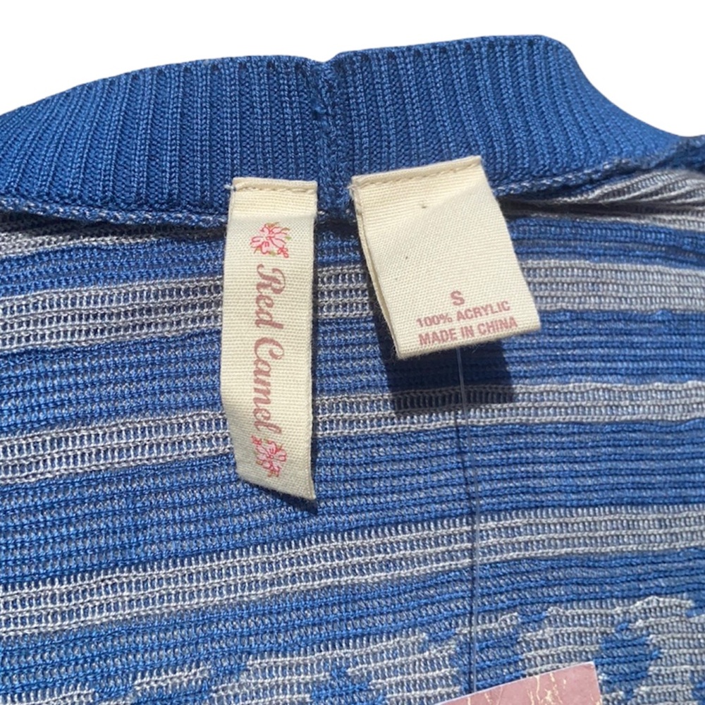 NWT Red Camel Blue and Gray Sweater Cardigan - Picture 4 of 9